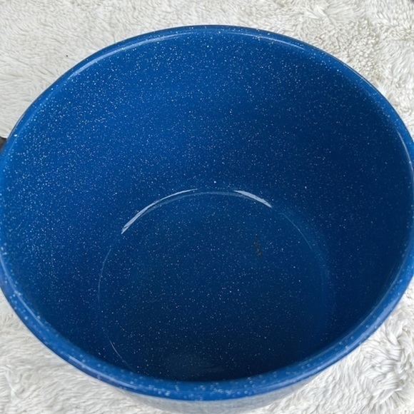 Vintage Enable Camping cooking  Pot blue white speckled - Picture 6 of 10